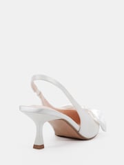 أبيض - Novo Isadora Bow Slingback Court Shoes - صورة 4 من 6