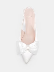 أبيض - Novo Isadora Bow Slingback Court Shoes - صورة 5 من 6