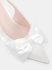 أبيض - Novo Isadora Bow Slingback Court Shoes - صورة 6 من 6