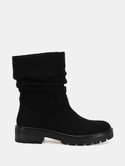 Novo Black Galaxy Chunky Rusched Ankle Boots - Image 2 of 6