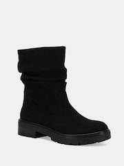 Novo Black Galaxy Chunky Rusched Ankle Boots - Image 3 of 6