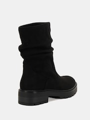 Novo Black Galaxy Chunky Rusched Ankle Boots - Image 4 of 6