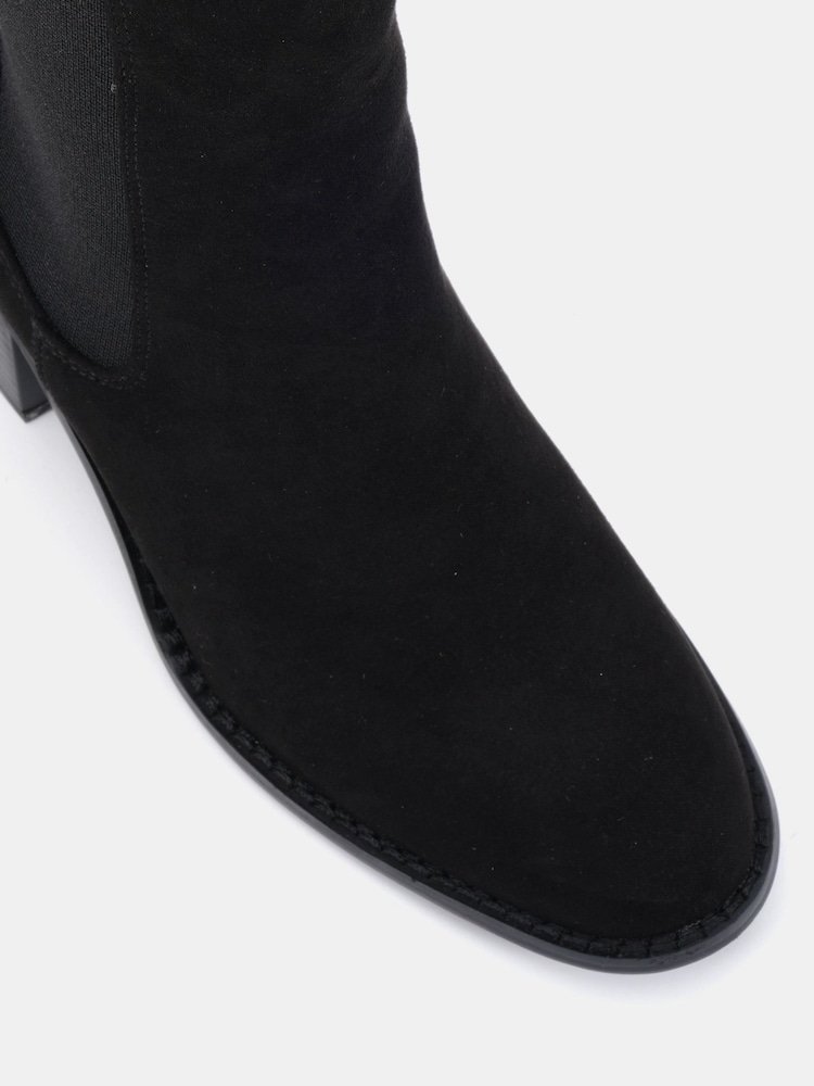 Novo Black Wide Fit Juno Block Heel Chelsea Ankle Boots - Image 6 of 6 Novo Black Wide Fit Juno Block Heel Chelsea Ankle Boots - Image 6 of 6