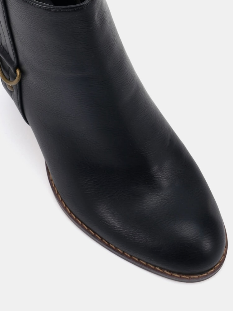 Novo Black Juliette Hardware Heeled Ankle Boots - Image 6 of 6 Novo Black Juliette Hardware Heeled Ankle Boots - Image 6 of 6