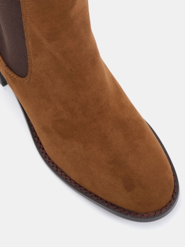 Novo Natural Wide Fit Juno Block Heel Chelsea Ankle Boots - Image 5 of 5 Novo Natural Wide Fit Juno Block Heel Chelsea Ankle Boots - Image 5 of 5