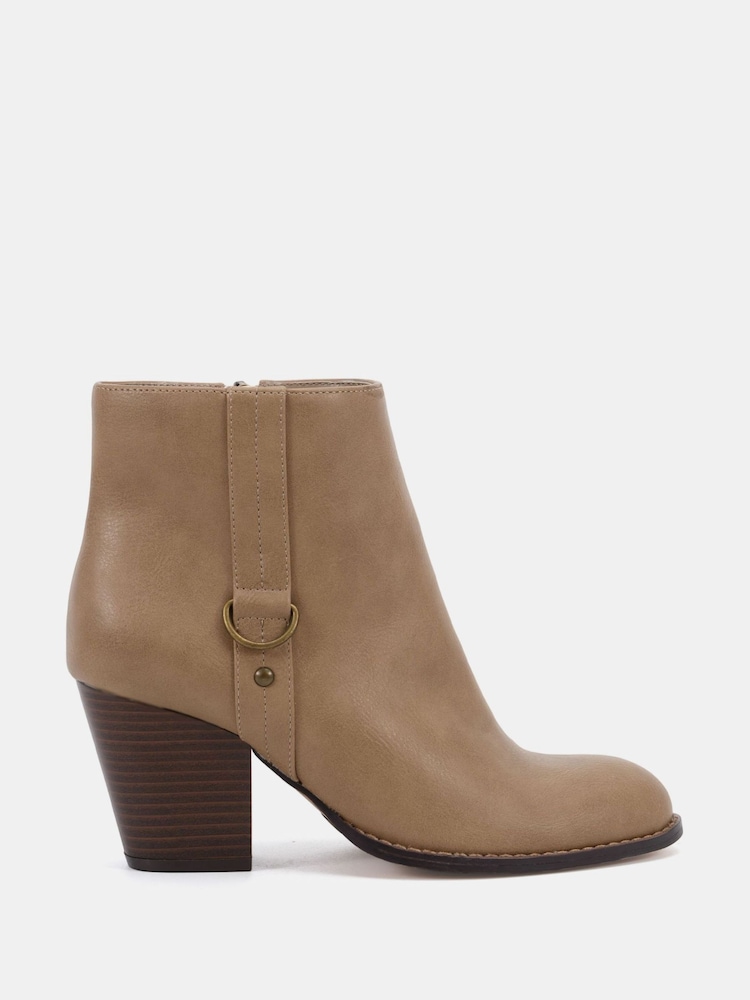 Novo Cream Juliette Hardware Heeled Ankle Boots - Image 2 of 6 Novo Cream Juliette Hardware Heeled Ankle Boots - Image 2 of 6