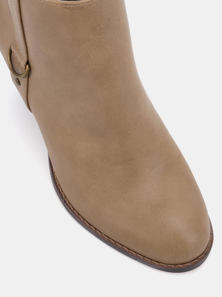 Novo Cream Juliette Hardware Heeled Ankle Boots - Image 6 of 6 Novo Cream Juliette Hardware Heeled Ankle Boots - Image 6 of 6