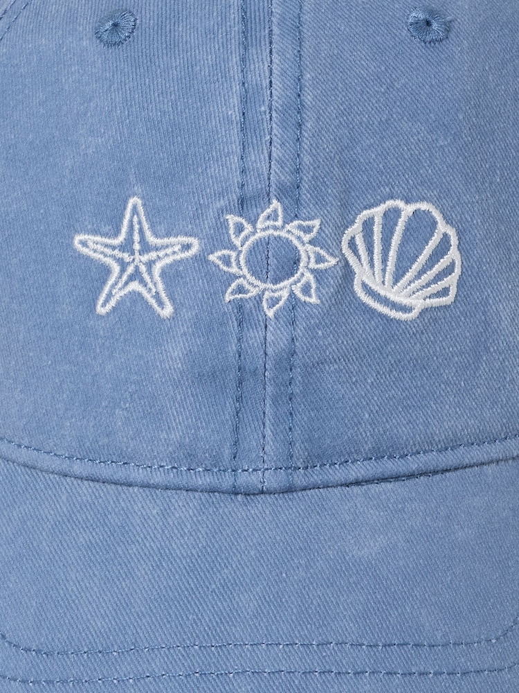 FatFace Blue Marine Conservation Society Embroidered Cap - Image 4 of 4