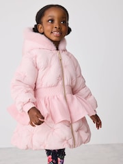 Baker by Ted Baker Shower Resistant Embroidered Peplum Padded Coat - Bild 2 von 7