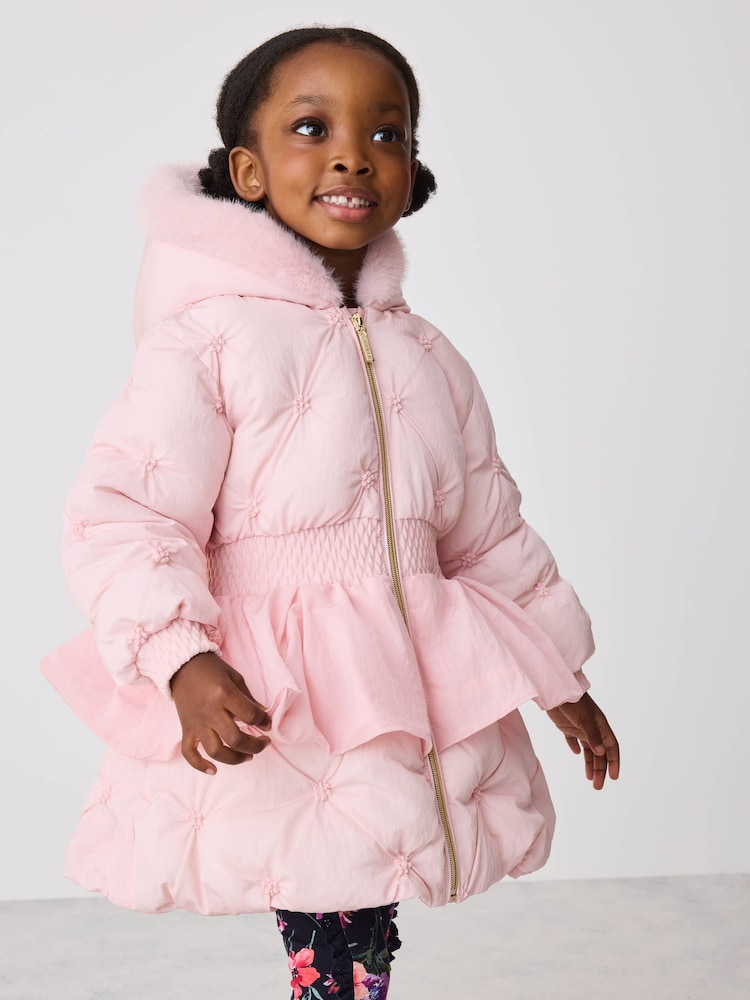 Baker by Ted Baker Shower Resistant Embroidered Peplum Padded Coat - Bild 2 von 7 Baker by Ted Baker Shower Resistant Embroidered Peplum Padded Coat - Bild 2 von 7