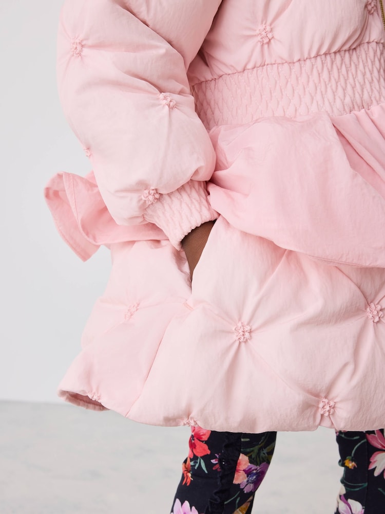 Baker by Ted Baker Shower Resistant Embroidered Peplum Padded Coat - Bild 7 von 7 Baker by Ted Baker Shower Resistant Embroidered Peplum Padded Coat - Bild 7 von 7