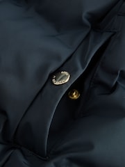 Baker by Ted Baker Navy Baker by Ted Baker Shower Resistant Midweight Belted Padded Coat - Image 13 of 18