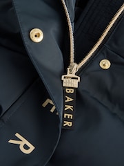 Baker by Ted Baker Navy Baker by Ted Baker Shower Resistant Midweight Belted Padded Coat - Image 15 of 18