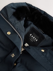 Baker by Ted Baker Navy Baker by Ted Baker Shower Resistant Midweight Belted Padded Coat - Image 16 of 18