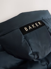 Baker by Ted Baker Navy Baker by Ted Baker Shower Resistant Midweight Belted Padded Coat - Image 17 of 18