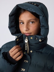 Baker by Ted Baker Navy Baker by Ted Baker Shower Resistant Midweight Belted Padded Coat - Image 3 of 18