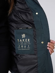 Baker by Ted Baker Navy Baker by Ted Baker Shower Resistant Midweight Belted Padded Coat - Image 5 of 18