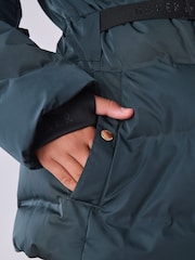 Baker by Ted Baker Navy Baker by Ted Baker Shower Resistant Midweight Belted Padded Coat - Image 6 of 18