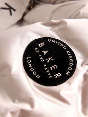 Baker by Ted Baker Pink Baker by Ted Baker Shower Resistant Midweight Belted Padded Coat - Image 12 of 18