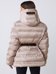 Baker by Ted Baker Pink Baker by Ted Baker Shower Resistant Midweight Belted Padded Coat - Image 2 of 18