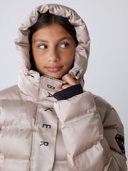 Baker by Ted Baker Pink Baker by Ted Baker Shower Resistant Midweight Belted Padded Coat - Image 3 of 18