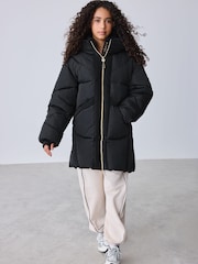 Manteau long Noir rembourré et Résistant à la douche Baker by Ted Baker - Image 1 de 15