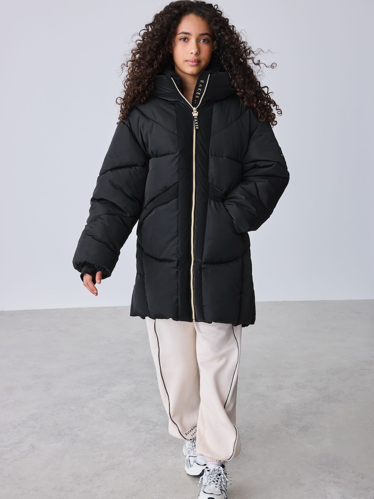 Manteau long Noir rembourré et Résistant à la douche Baker by Ted Baker - Image 1 de 15 Manteau long Noir rembourré et Résistant à la douche Baker by Ted Baker - Image 1 de 15