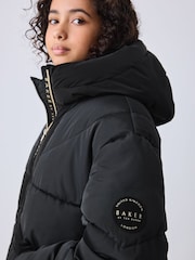 Manteau long Noir rembourré et Résistant à la douche Baker by Ted Baker - Image 5 de 15