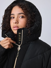 Manteau long Noir rembourré et Résistant à la douche Baker by Ted Baker - Image 7 de 15