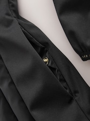 Baker by Ted Baker Shower Resistant Short Seamed Black Panel Coat - Image 11 of 19