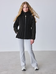 Baker by Ted Baker Shower Resistant Short Seamed Black Panel Coat - Image 2 of 19