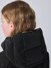 Baker by Ted Baker Shower Resistant Short Seamed Black Panel Coat - Image 5 of 19