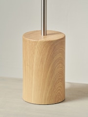 Pacific Natural Bonham Wood Veneer Metal Table Lamp - Image 3 of 6