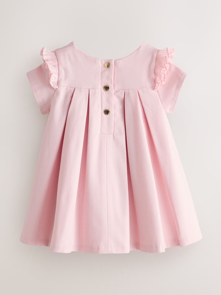 Baker by Ted Baker Pleated Woven Bow Detail Dress - Image 2 of 7 Baker by Ted Baker Pleated Woven Bow Detail Dress - Image 2 of 7