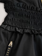 Baker by Ted Baker Shower Resistant Shirred Waist Black Raincoat - Image 13 of 28