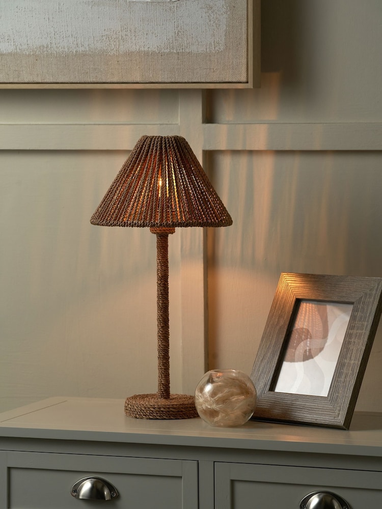 Pacific Natural Leif Jute Rope Table Lamp - Image 2 of 6
