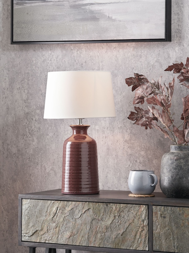 Pacific Mulberry Helka Reactive Glaze Table Lamp - Image 1 of 6 Pacific Mulberry Helka Reactive Glaze Table Lamp - Image 1 of 6