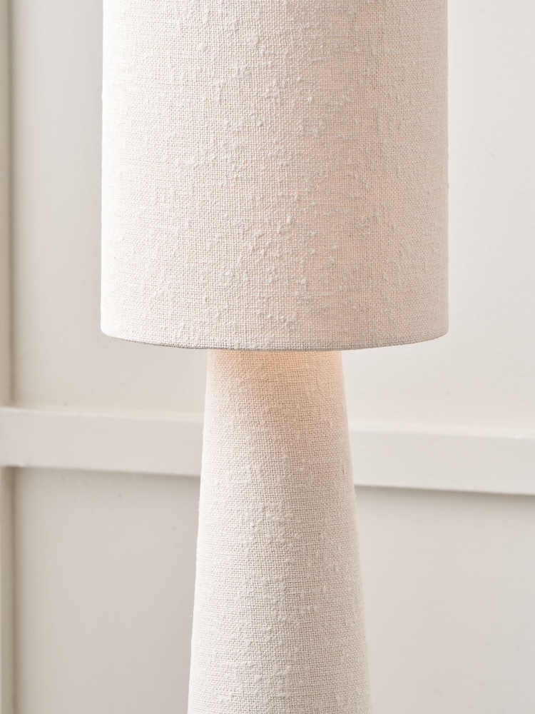 Pacific White Mirissa Slubby Handloom Fabric Table Lamp - Image 2 of 6