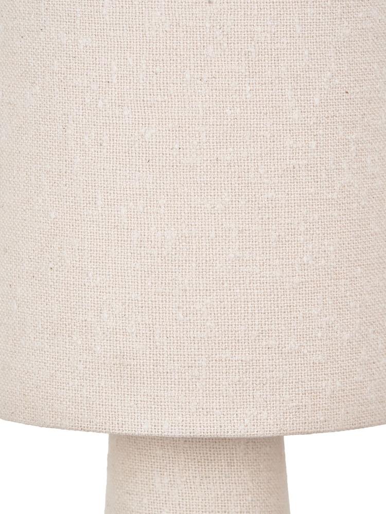 Pacific White Mirissa Slubby Handloom Fabric Table Lamp - Image 6 of 6