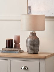 Pacific Earth Kai Textured Tall Ceramic Table Lamp - Image 1 of 6