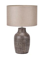 Pacific Earth Kai Textured Tall Ceramic Table Lamp - Image 5 of 6