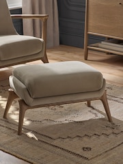 Soft Velvet Camel Farndon N. Premium Wooden Stool - Image 1 of 7