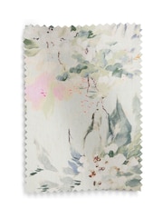 Relaxed Linen Look Feminine Floral Green Sherlock Highback Armchair - Image 9 of 9