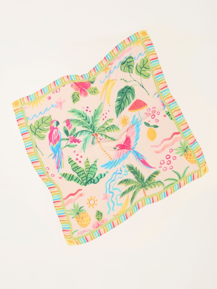 FatFace Pink Parrot Hair Scarf - Image 2 of 3