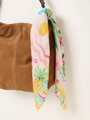 FatFace Pink Parrot Hair Scarf - Image 3 of 3