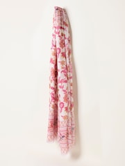 FatFace Floral Border Lightweight Scarf - Afbeelding 5 van 5