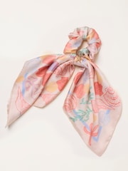 FatFace Pink Sealife Tie Scrunchie - Image 1 of 2