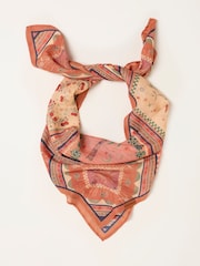 FatFace Orange Patchwork Square Scarf - Image 1 of 3