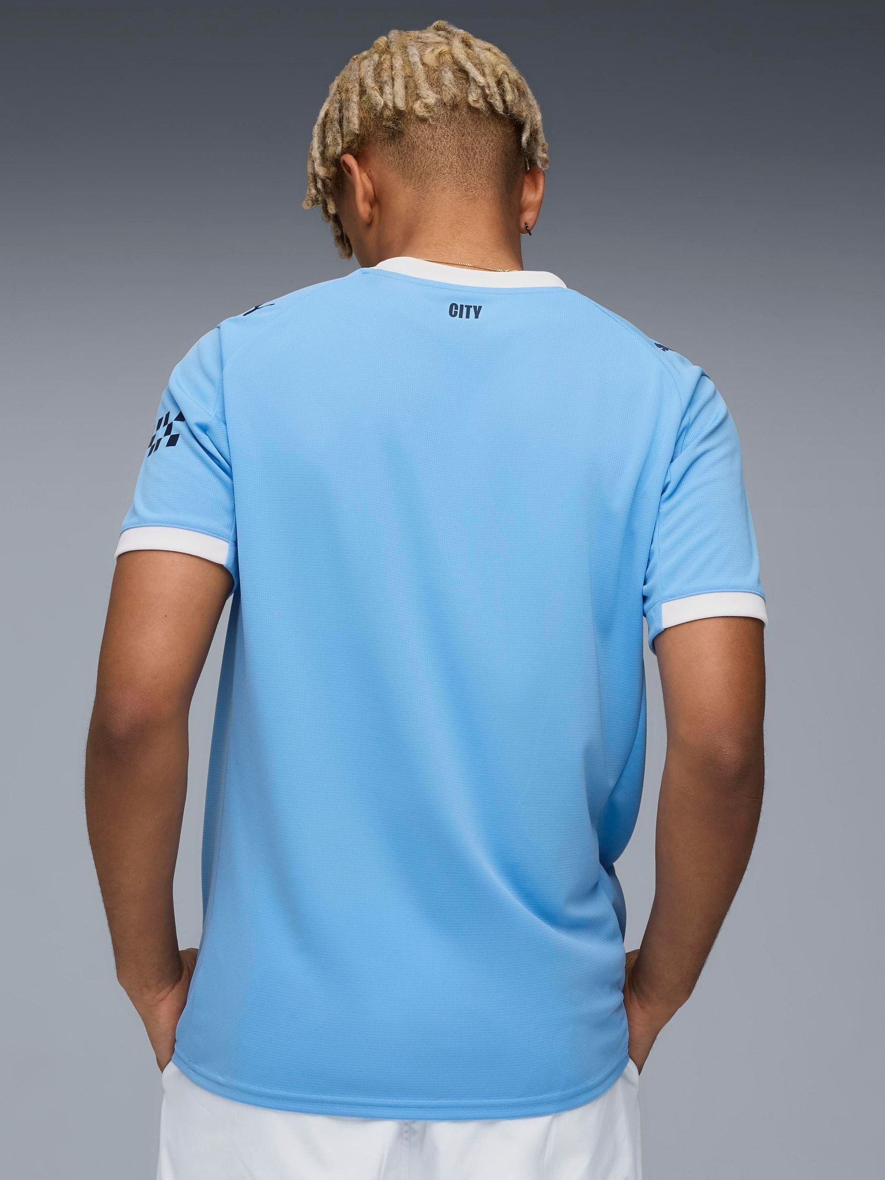Buy Puma Pale Blue Manchester City 25/26 Short Sleeve Home Jersey