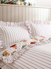 Chelsea Peers Natural Cotton Chip the Christmas Cockapoo Dog Print Reversible Frill Bedding Set - Image 3 of 3